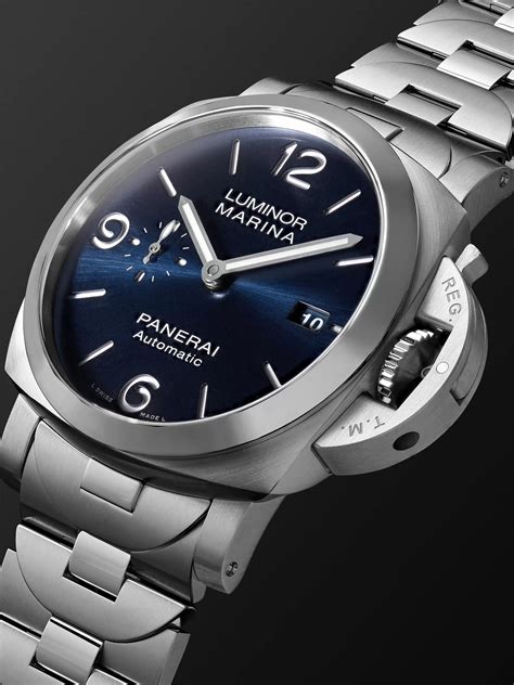 panerai watch blue face|panerai luminor marina reviews.